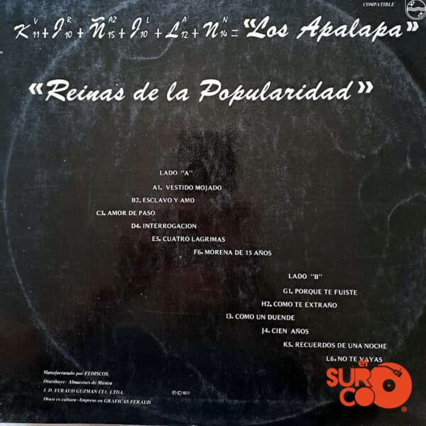 Disco de Vinilo Los Apalapa - Vinilo Reinas De La Popularidad Vinyl Record