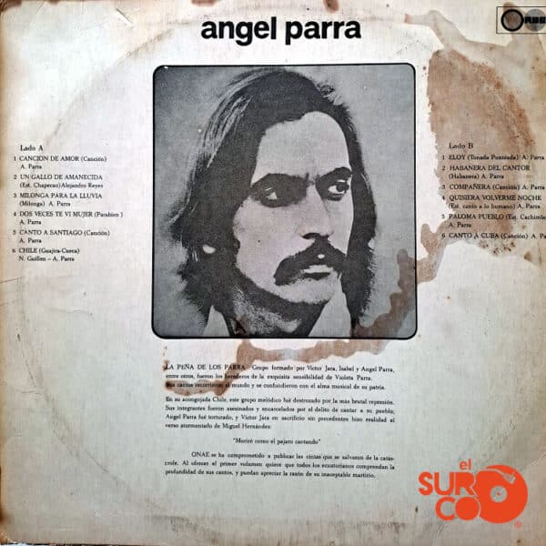 Disco de Vinilo Angel Parra - Vinilo Canciónes De Amor Y Muerte Vinyl Record