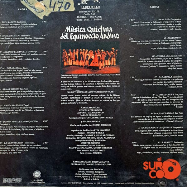 Disco de Vinilo Ñanda Mañachi - Vinilo Churay Churay Vinyl Record