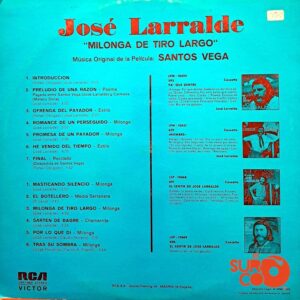 Disco de Vinilo José Larralde - Vinilo Milonga De Tiro Largo Vinyl Record