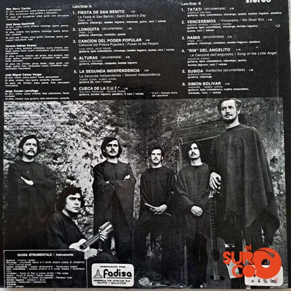 Disco de Vinilo Inti Illimani - Vinilo Viva Chile Vinyl Record