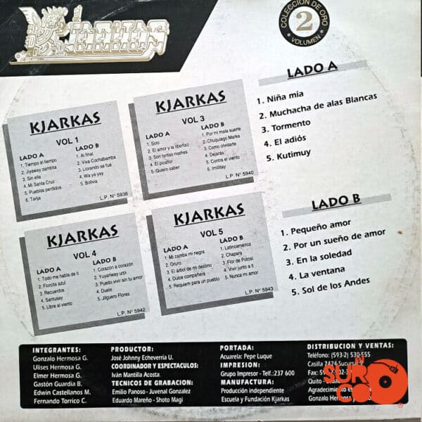 Disco de Vinilo Los Kjarkas - Vinilo Colección De Oro Vol II Vinyl Record