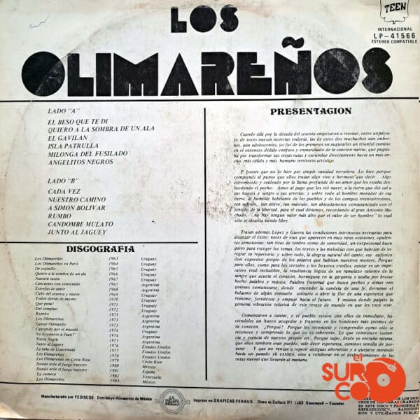 Disco de Vinilo Los Olimareños - Vinilo Los Olimareños Vinyl Record
