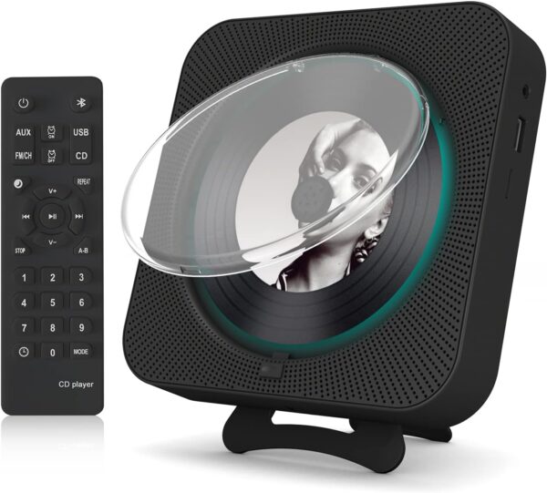 Reproductor de CD con Bluetooth, Radio FM y Control Remoto
