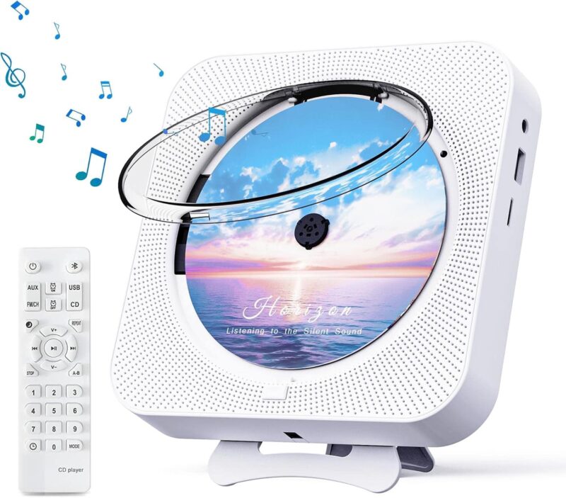 Reproductor de CD Player con Bluetooth, Radio FM y Control Remoto