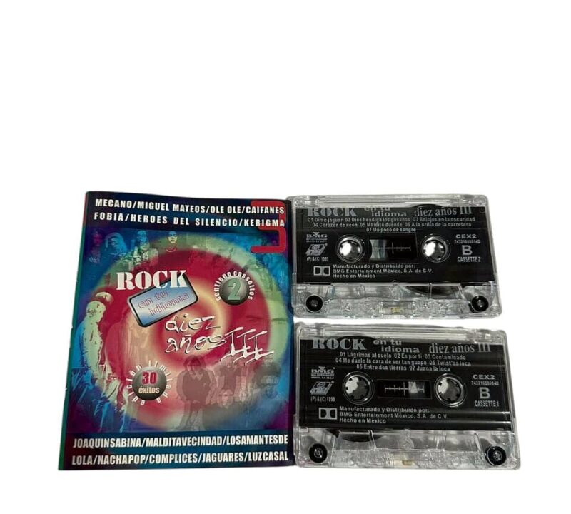 Cassette Varios - Rock En Tu Idioma Diez Años Vol 3 (2 Cassettes)