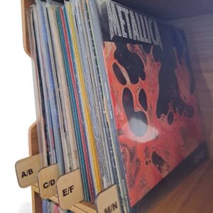 Organizador Alfabético para Vinilos – Separadores A–Z de Madera para Discos de Vinilo