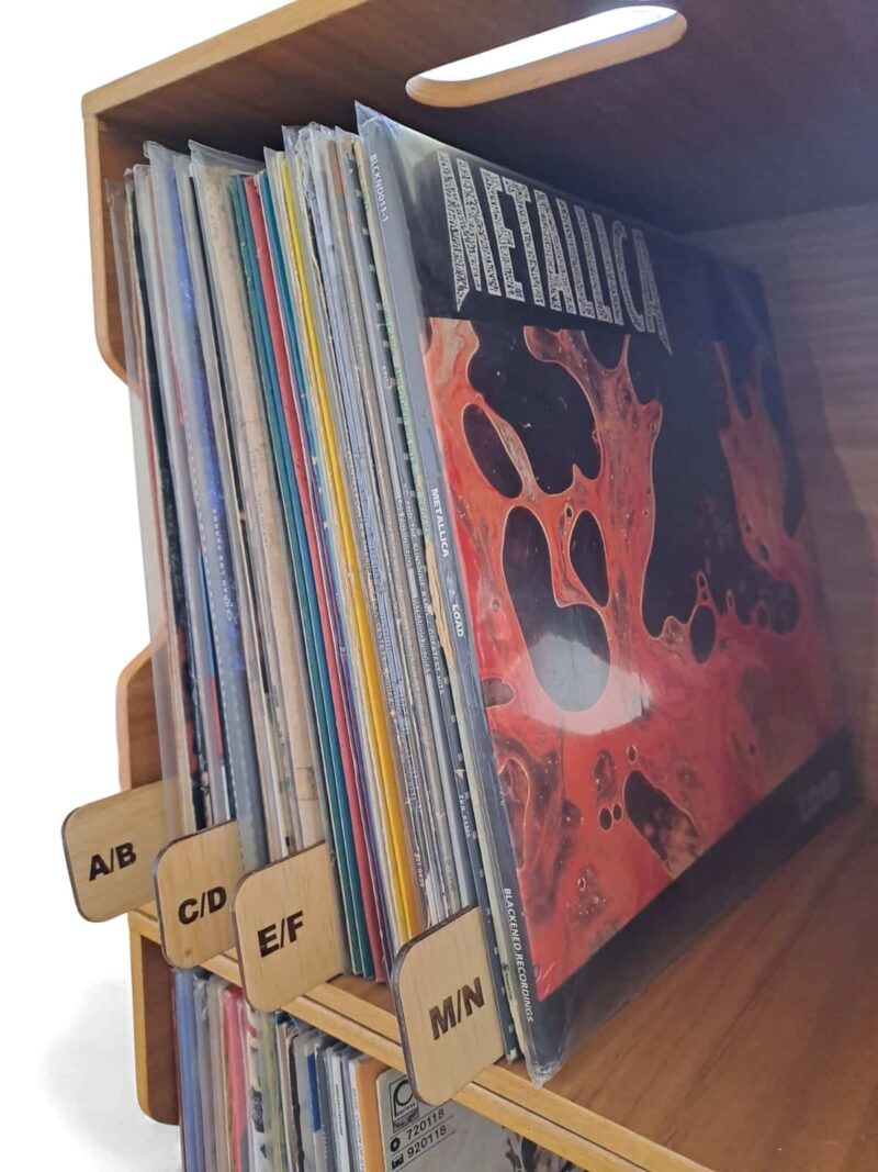 Organizador Alfabético para Vinilos – Separadores A–Z de Madera para Discos de Vinilo