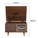 Tocadiscos Retro 8 en 1 RMC T15 con Bluetooth, CD, Cassette y Radio AM/FM
