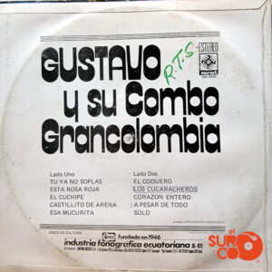 Vinilo Gustavo Y Su Combo Grancolombia - Gustavo Y Su Combo Grancolombia