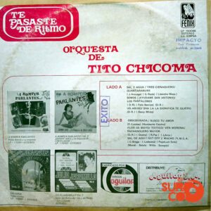 Vinilo Orquesta De Tito Chicoma - Te Pasaste De Ritmo