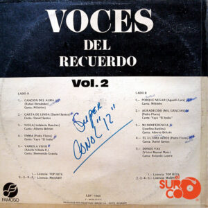 Vinilo Daniel Santos - Voces Del Recuerdo Vol. 2