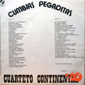 Vinilo Cuarteto Continental - Cumbias Pegaditas
