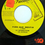Vinilo La Integración - Para Que Mentir / Tu Boquita