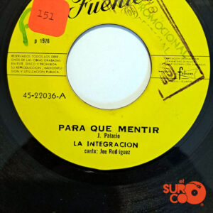Vinilo La Integración - Para Que Mentir / Tu Boquita