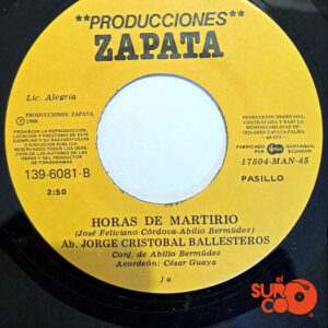 Vinilo Jorge Cristóbal Ballesteros - Háblame Con Franqueza / Horas De Martirio