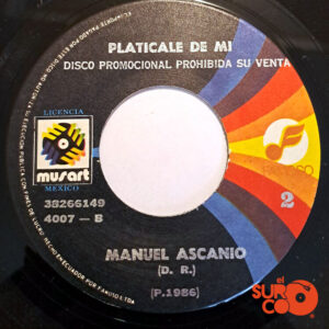 Vinilo Manuel Ascanio - Que Razón Tenías / Platícale De Mi