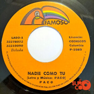Vinilo Paco - Te Di Mi Amor / Nadie Como Tu